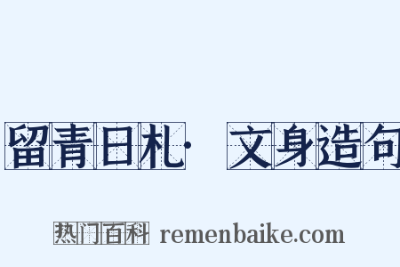 留青日札·文身造句是什么意思的图片